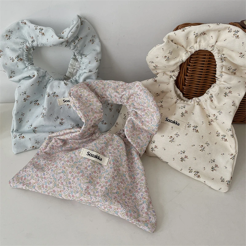 

Элегантная сумка в стиле Ins с цветочным принтом, женская сумка, ручная сумка на запястье, сумка для хранения, сумки-тоут, кошелек