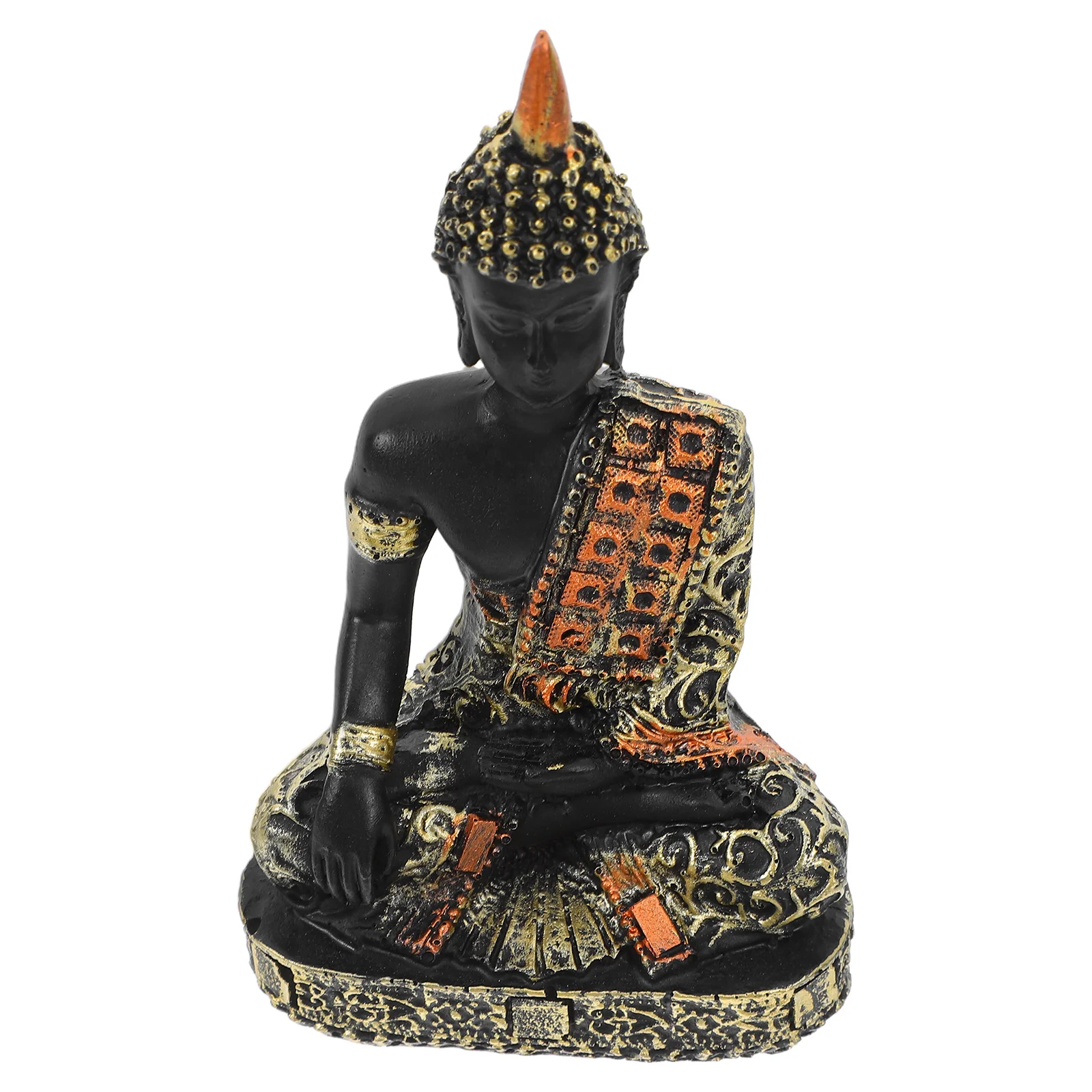 التايلاندية يجلس بوذا تمثال زن التأمل غرفة داخلية مدخل ديكور المنزل الروحي النحت