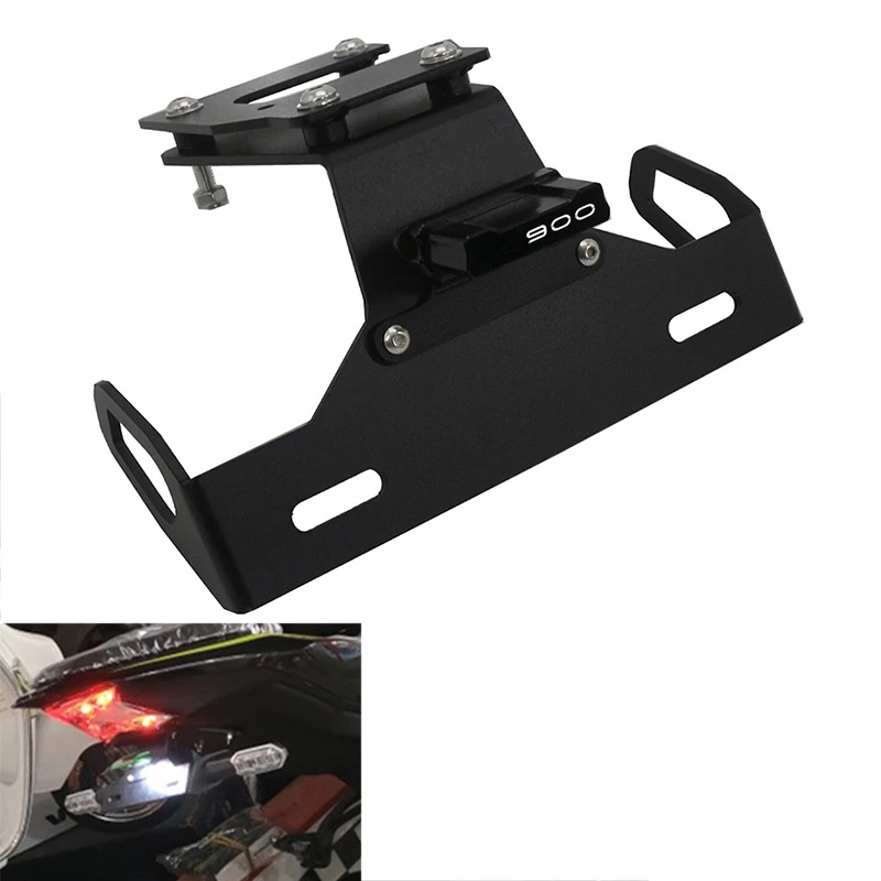 Motorcycle Registration Plate Holder for KAWASAKI Z900 SE 2017-2024 Special Modified Short Tail License Frame With Lights