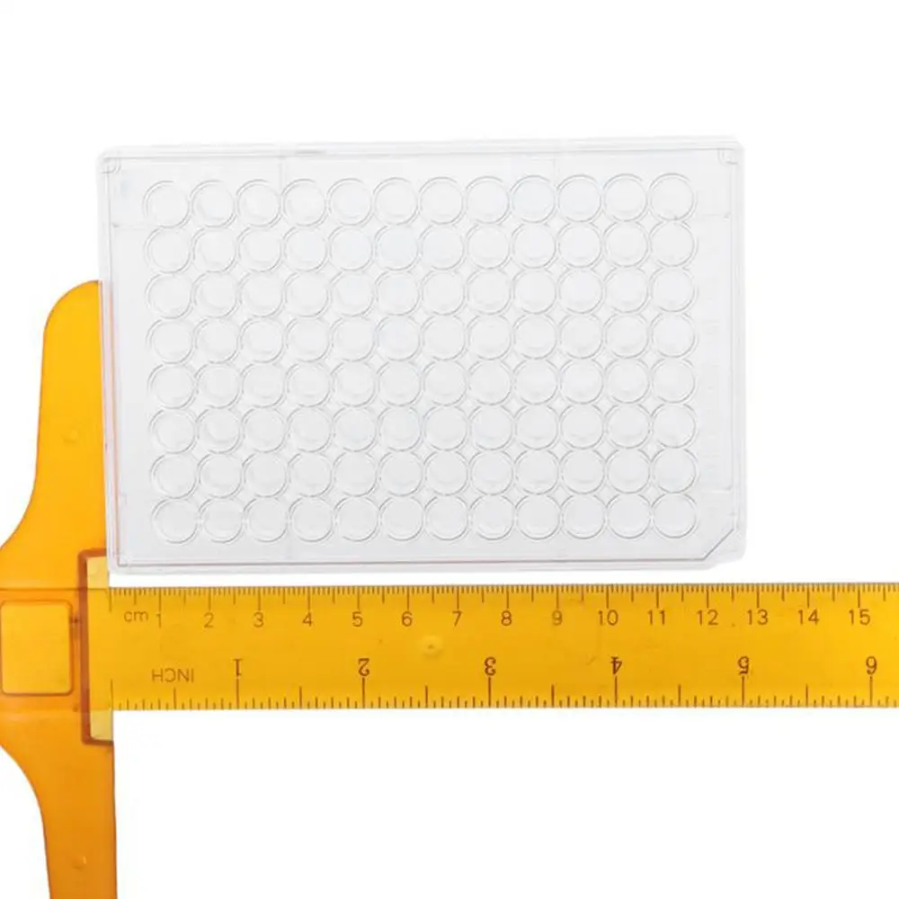 1/5Pcs Durable 96 Well Tissue Culture Plate Flat Bottom Clear Experiment Instrument Tools Plastic Petri Dish Lab