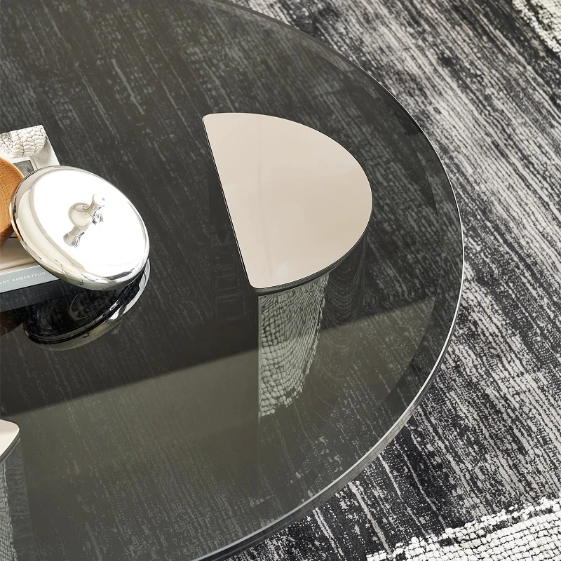 

Italian minimalist living room glass coffee table