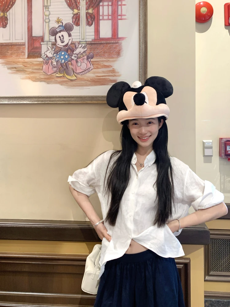 

Свободный льняной ort Sve White irt Женский повседневный Sle Byeleone Летний новый дизайн с манжетами из дышащей тонкой ткани ...