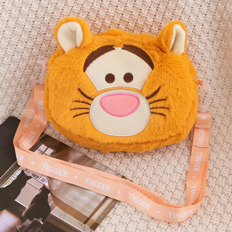 Tas Selempang Panda Mewah Hewan Kartun Lucu Wanita Tas Kurir Berbulu Musim Dingin Wanita Dompet Ponsel Dompet Travel Wanita