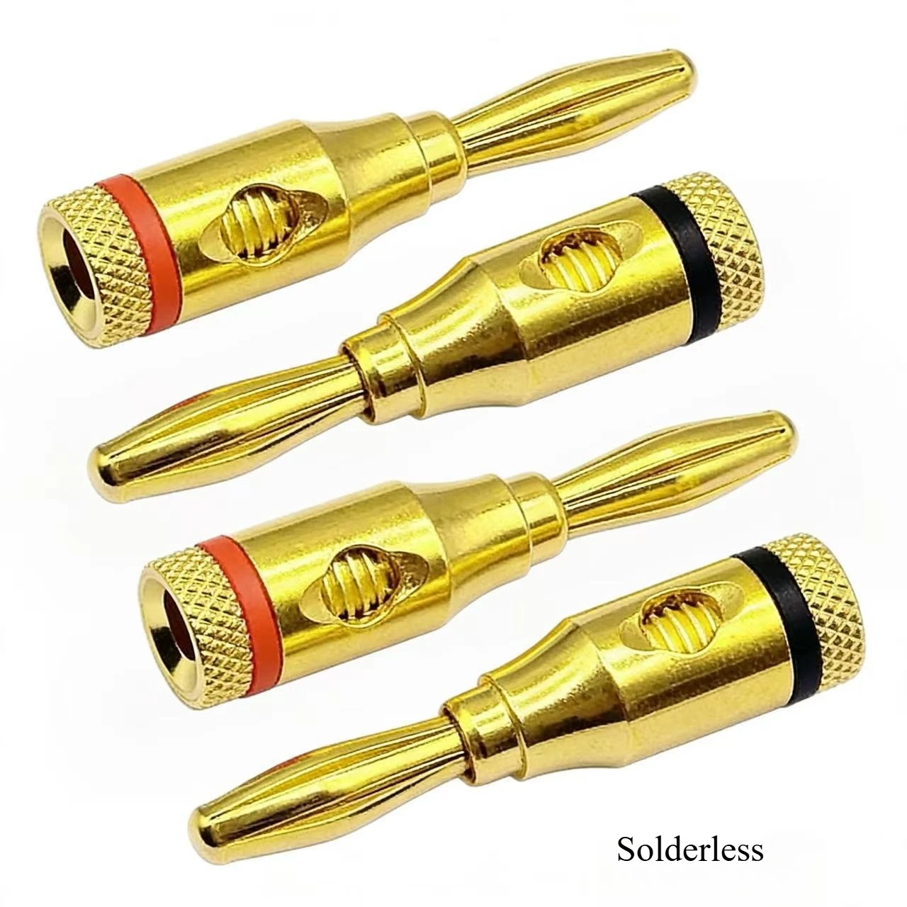 Gold-Plated Musical Cable Wire 4mm Banana Plug Audio Speaker Connector Plated Pin DIY Speaker Cable Wire Connection