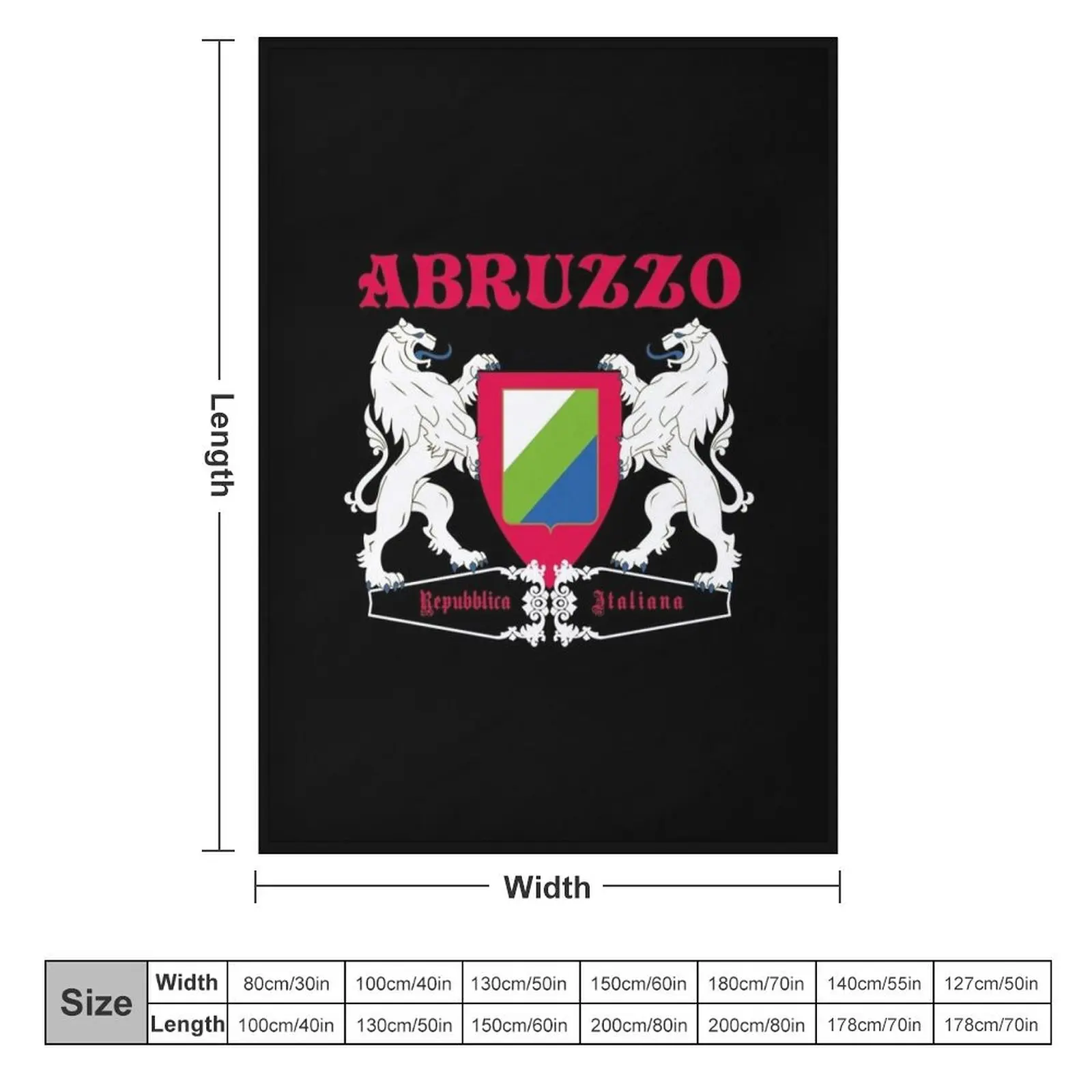 Region Of Abruzzo Flag Heraldry - Cool Abruzzese Coat Of Arms Throw Blanket Soft Big Quilt Custom Soft Plush Plaid Blankets