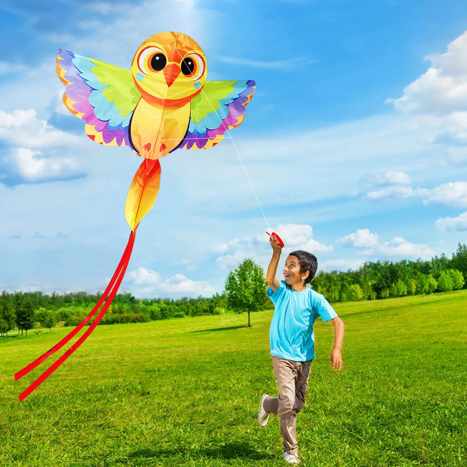 Neu Kommen Hohe Qualität Outdoor Fun Sport Nette Vogel Delta Kite Mit Griff Gute Fliegen Factory Outlet