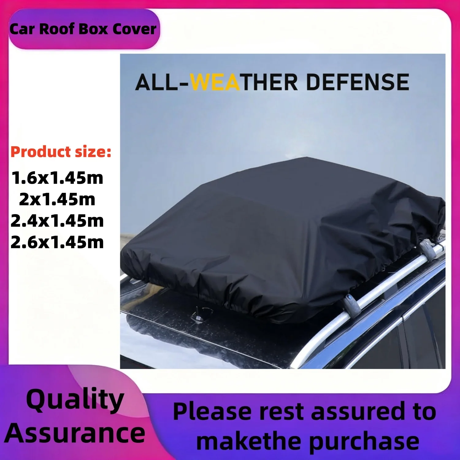 lekiliky Car Roof Rack Cover, Double-sided Waterproof Vehicle Luggage Rain Cover, Roof Rack Protective Shield with