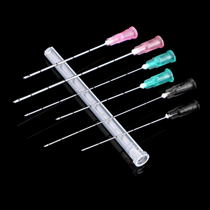 50pcs Medical Sterile microcannula 25g 50mm 70mm Blunt Tip Micro Cannula Needle for Injectable Hyaluronic Acid Fillers