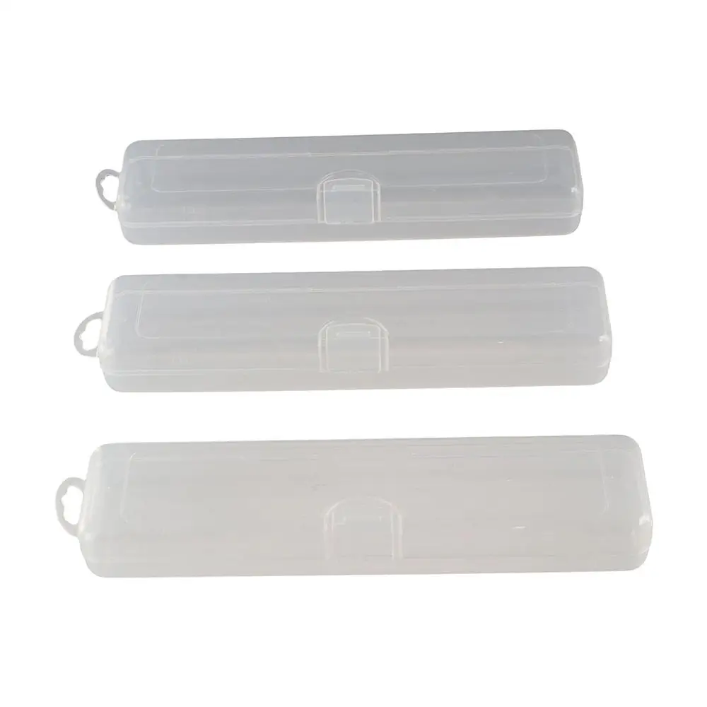 

Practical Plastic Portable Makeup Brush Organizer Transparent Dustproof Storage Box With Cover Eyebrow