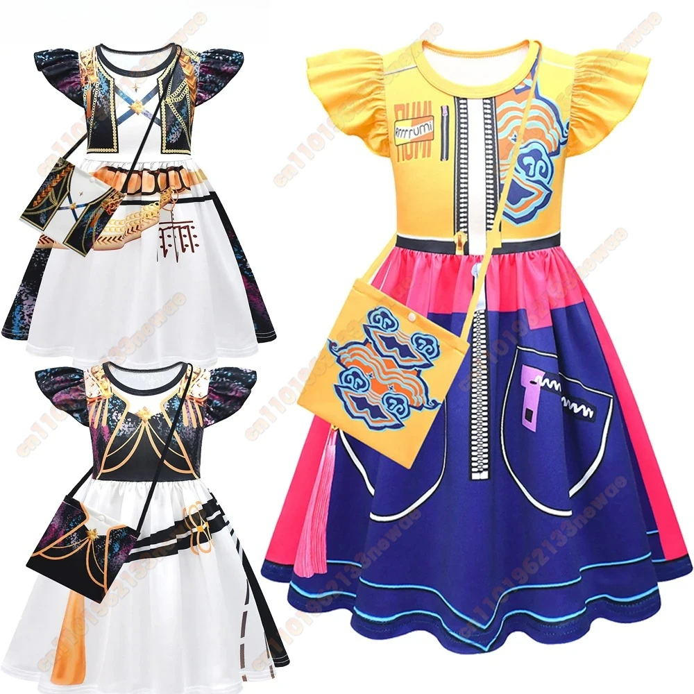 

MINISO Girl Rumi Zoey Mira Kids Dress KPop Demon Hunters Cosplay Costume Stage Performance Cloth Halloween Carnival Cosplay Suit