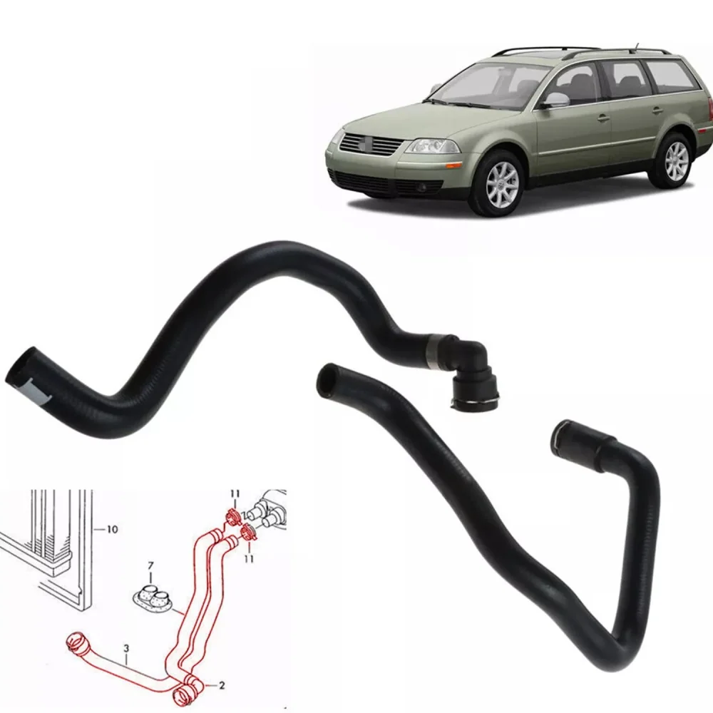 Engine Coolant Radiator Heater Hose Set of 2 Hose For VW Passat Audi A4 Quattro 1.8L 8D0819373N 8D0819371H 9793 CHH0354 CHH0351