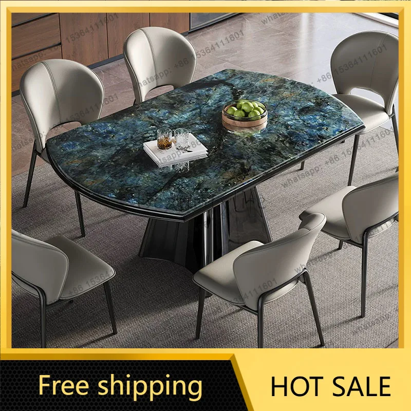 FG Coffee Restaurant Dining Table Kitchen Chairs Center Writing Designer Dining Table Lounge Marble Mesas De Jantar Home Furnitu