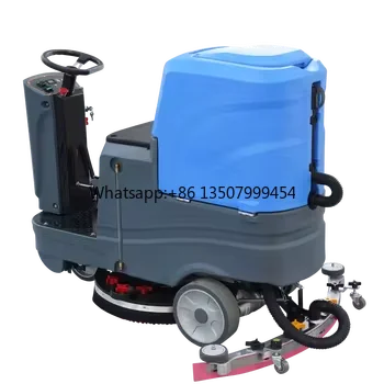 

Heavy Duty Powered Self-Propelled Ride-on Floor Scrubber Machine 1000mm Squeegee Width Side Brush for Industrial Use