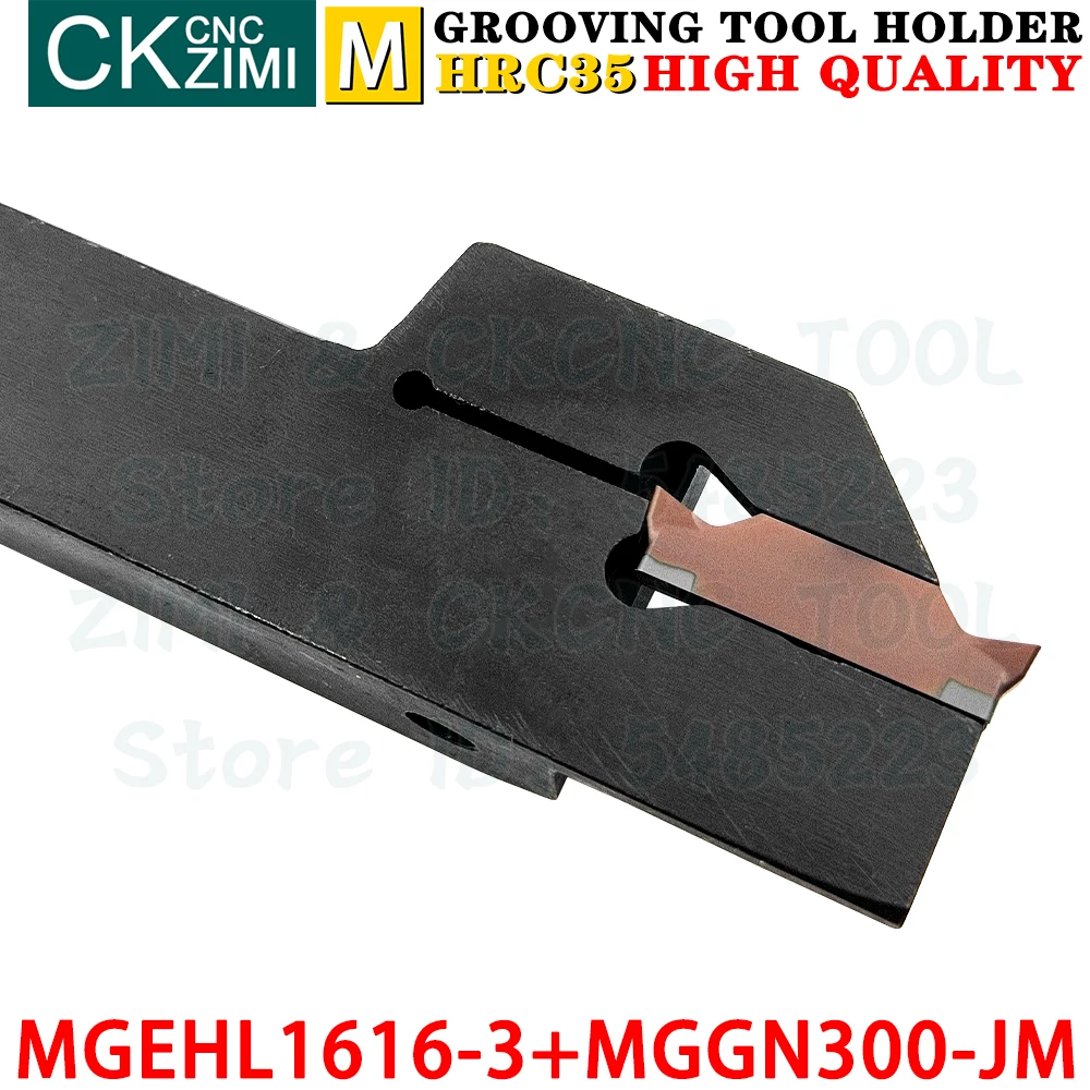 MGEHL1616-3 MGEHL 1616 3mm Portaherramientas de ranurado Soporte ranurado de corte + MGGN300-JM MGGN 300 Insertos de carburo Insertos de ranurado Herramientas Herramientas de corte de torneado CNC