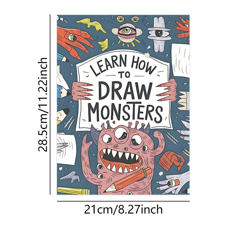 30pcs New popular A4 horse riding nail painting notebook teaches you how to decompose student art coloring steps
