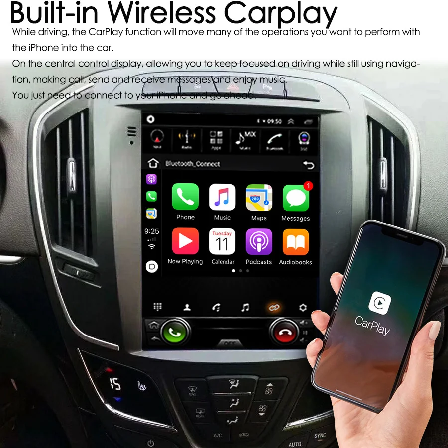 Android 14 Vertical Screen For Opel Vauxhall Insignia Buick Lacrosse 2009-2013 Stereo GPS Navigation Car Radio Multimedia Player