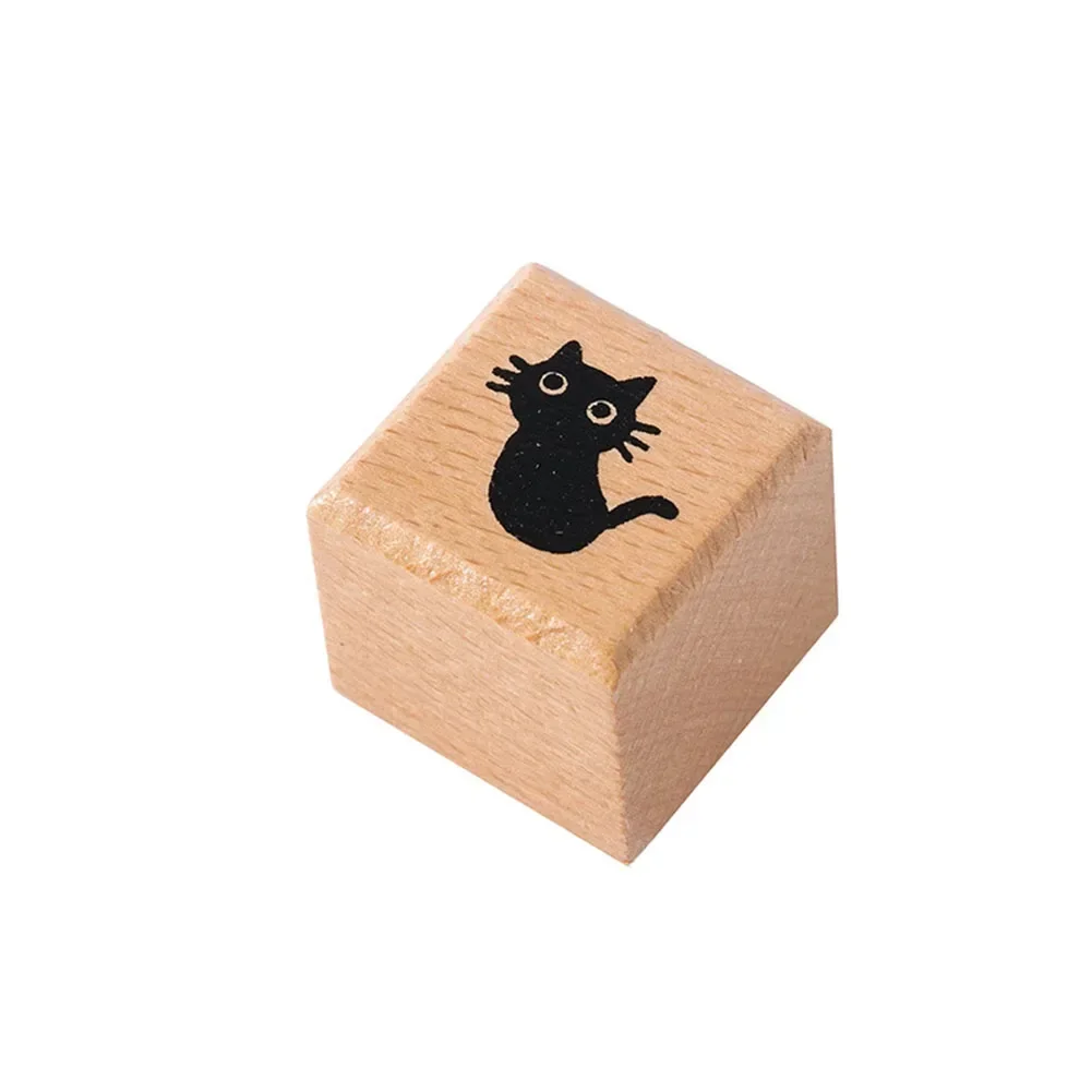 Wood Rubber Stamps For DIY Scrapbooking Cards Decoration Embossing Craft Cat Style Handbook Decorative Material Seal Arts Crafts