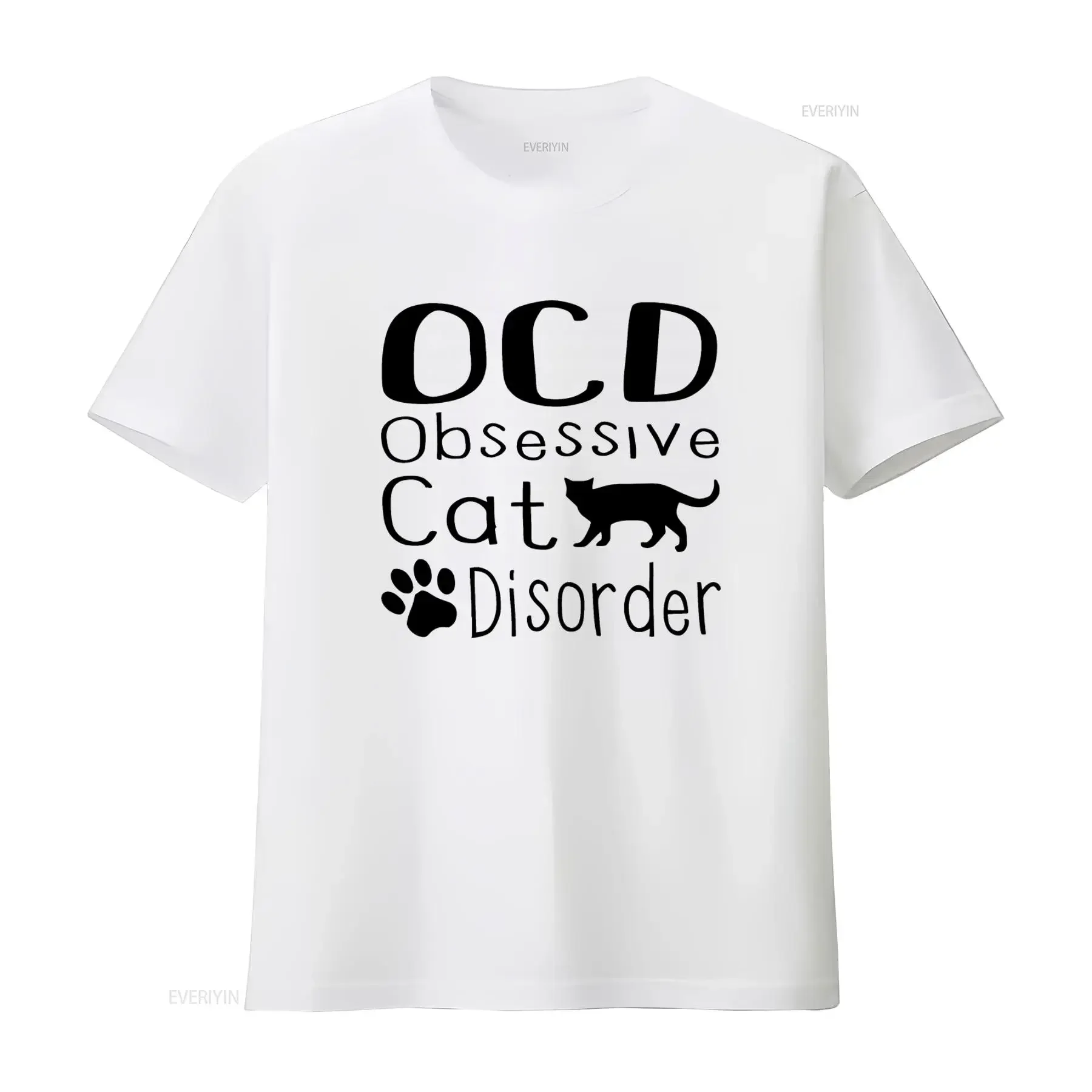 OCD Obsessive Cat Disorder Funny Lover T Shirt for s XL Kitten Feline Design vintage Washed Stretched designer clothes Stylish