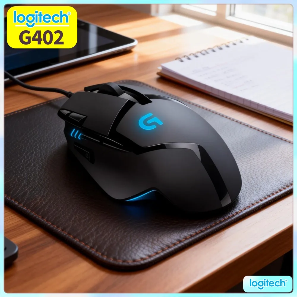 Logitech G402 Wired Gaming Mouse 20 Million Clicks Durability 1Ms Fast Response For FPS MOBA Action Game Enthusiasts