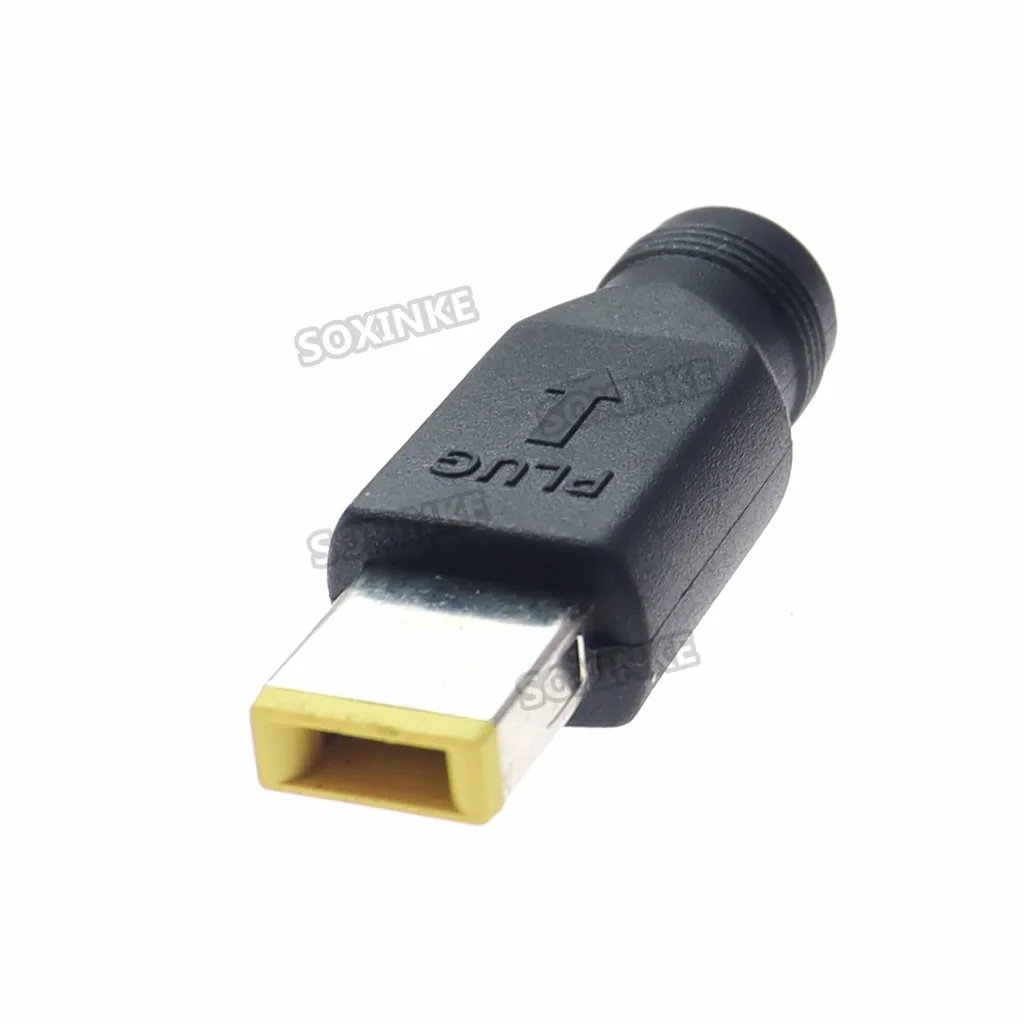 Adaptador de corriente cc de 4,0x1,7mm, conector hembra de alimentación cc a enchufe cuadrado con Pin, Lenovo, enchufe de carga portátil, convertidor, 1 ud.