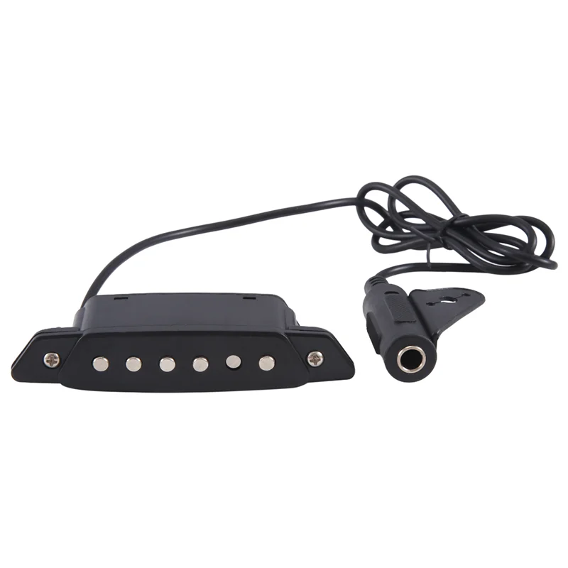 

SH-85 Black 6 Hole Soundhole Pickup With Active Power Strap End-Pin Jack For Acoustic Guitar CNIM Hot