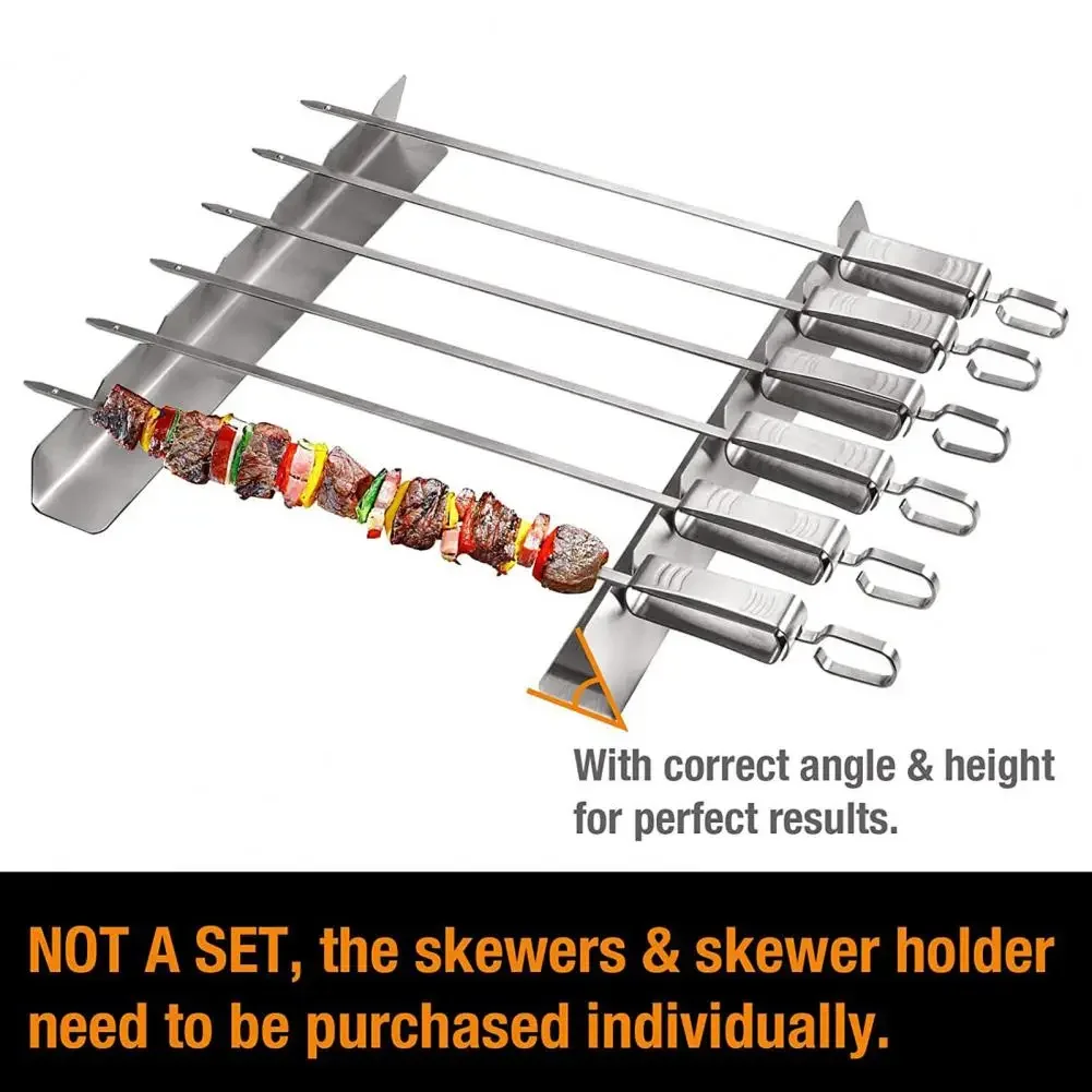 9Pcs/set Multi-use Kebabs Racks Anti-deform Kebabs Holder Stainless Steel Utensils Barbecue Grill Skewers Holder Set