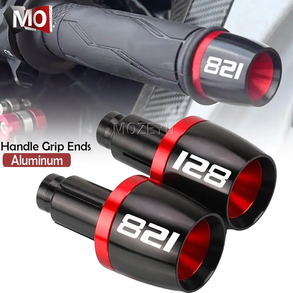 

For DUCATI HYPERMOTARD 821 SP MONSTER 821 Dark/Stripe 2013-2024 Motorcycle Handlebar Grips Bar Ends Cap Counterweight Plug Slide