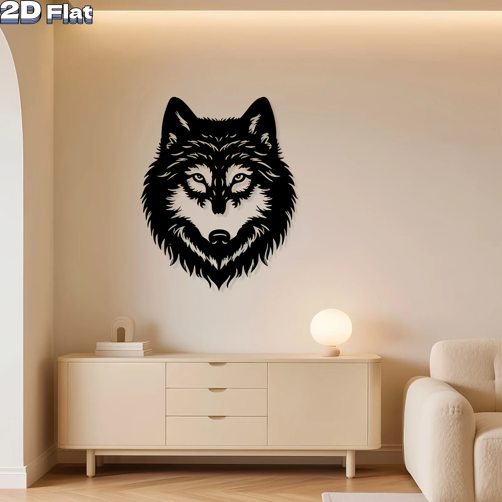 Wolf Head Metal Wall Decor, Premium Iron Art for Living Room Garden Fence, Gift for Bridal Shower Thanksgiving Wedding