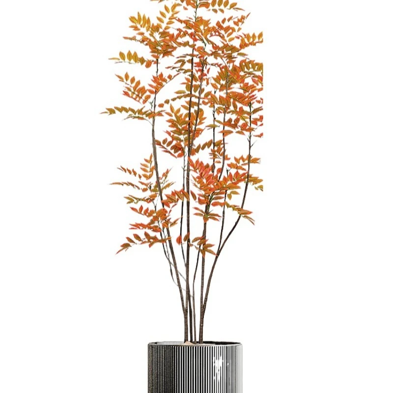 

Simulated green plant toon tree, light luxury large indoor fake plant potted plant, landscaping home living room