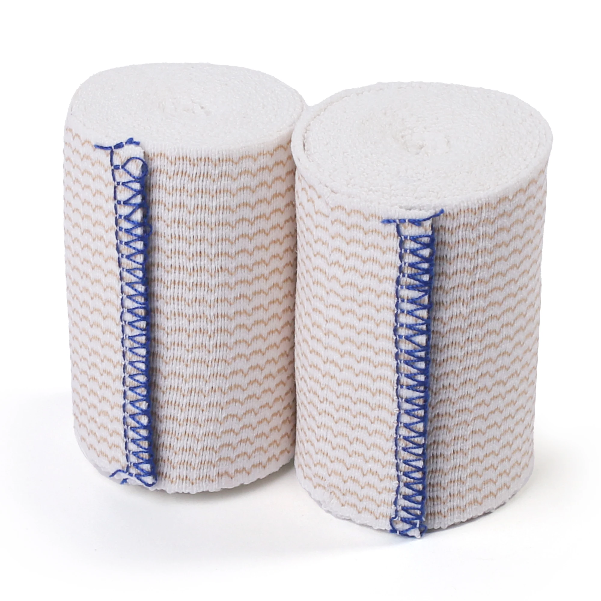 4 لفات 3 بوصة × 5 ياردة غلاف ضمادة مرن، غلاف ضمادة ضغط من القطن مع إغلاق ذاتي، دعم وإسعافات أولية للرياضة