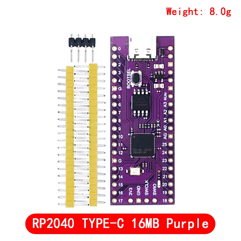 Raspberry Pi Pico Board RP2040 Dual-Core 264KB ARM Low-Power Microcomputers High-Performance Cortex-M0+ Processor