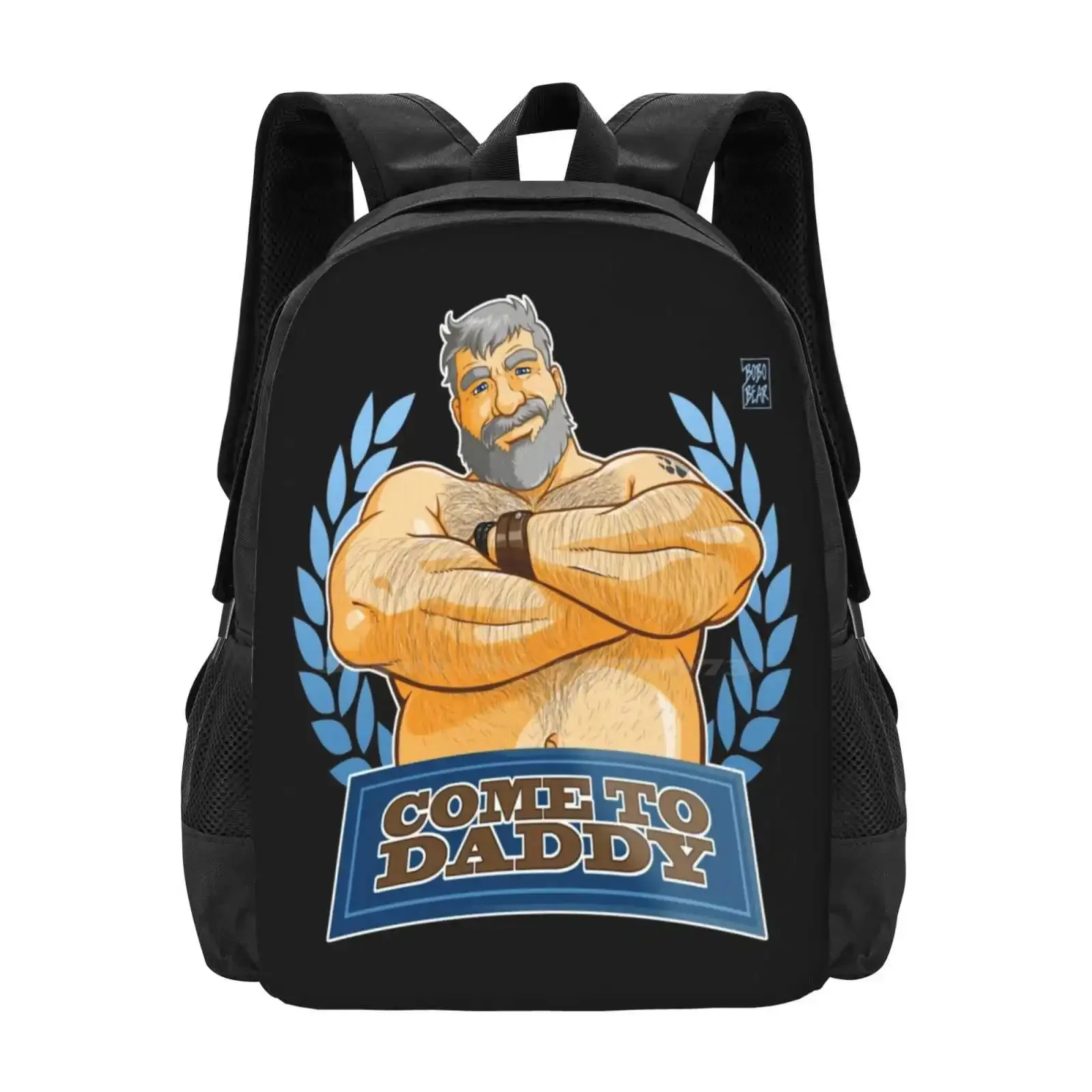 

Come To Daddy Fashion Pattern Design Travel Laptop School Backpack Bag Bobobearart Bobo Bear Bear Weekend Otter Mens Gay Art