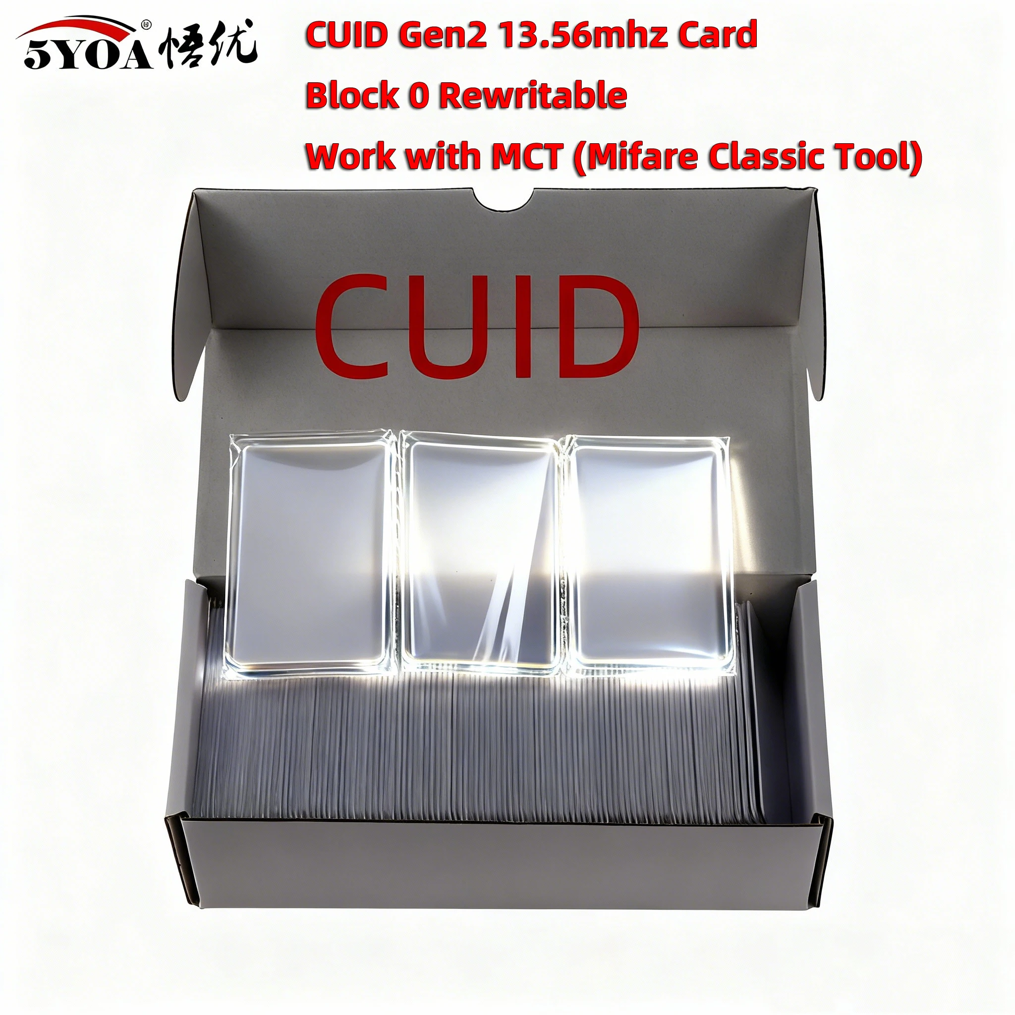 

5YOA CUID Card Gen2 RFID IC MCT Modify UID Block 0 Smart Chip 13,56 МГц 1K S50 с приложением Android Сменная перезаписываемая копия