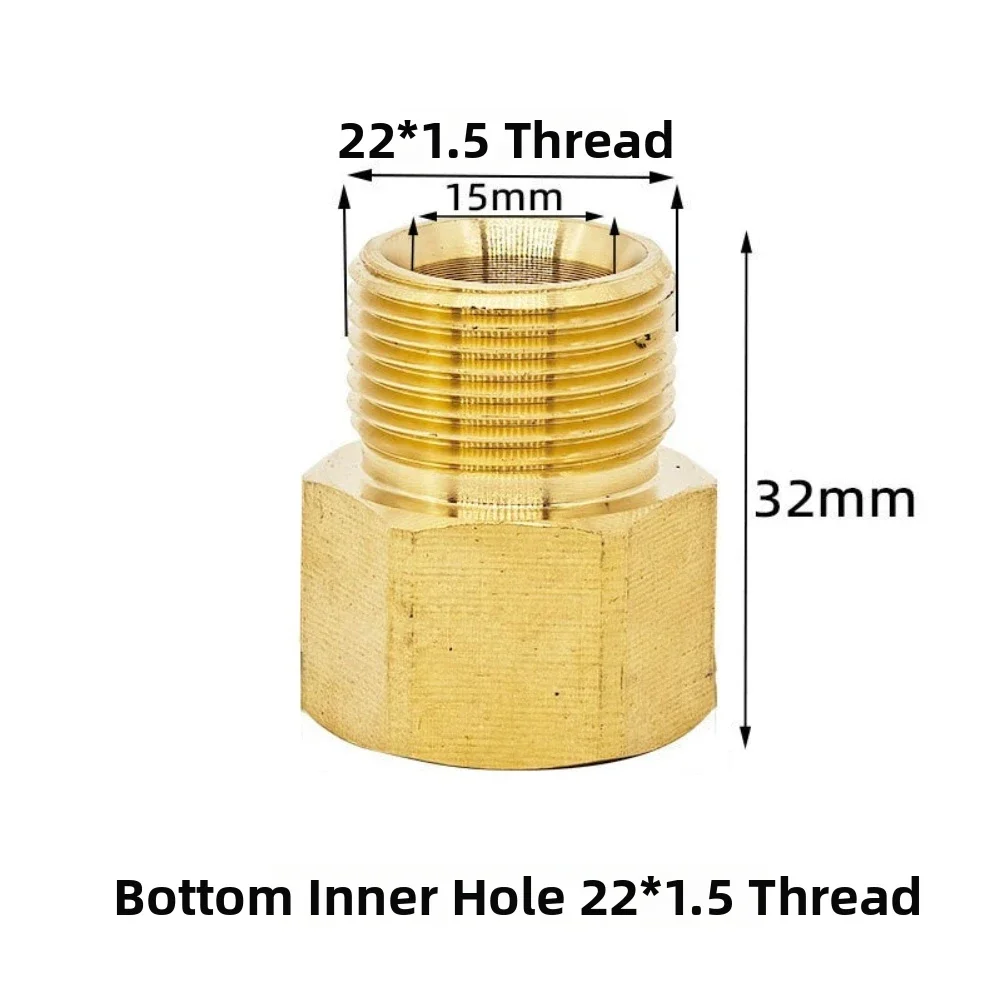 1pc Brass High-pressure Washer Hose Extension Connector M22 To 1/4 Hose Connector Quick Connect For Car Wash Machine Pipes