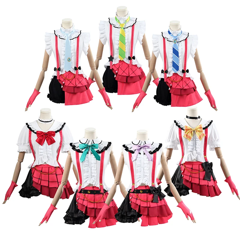 

LoveLive Promotional Theatrical Stage Costume Kotori Honoka Eli Maki Nozomi Rin Umi Cosplay Costume Role Playing Dress Outfits