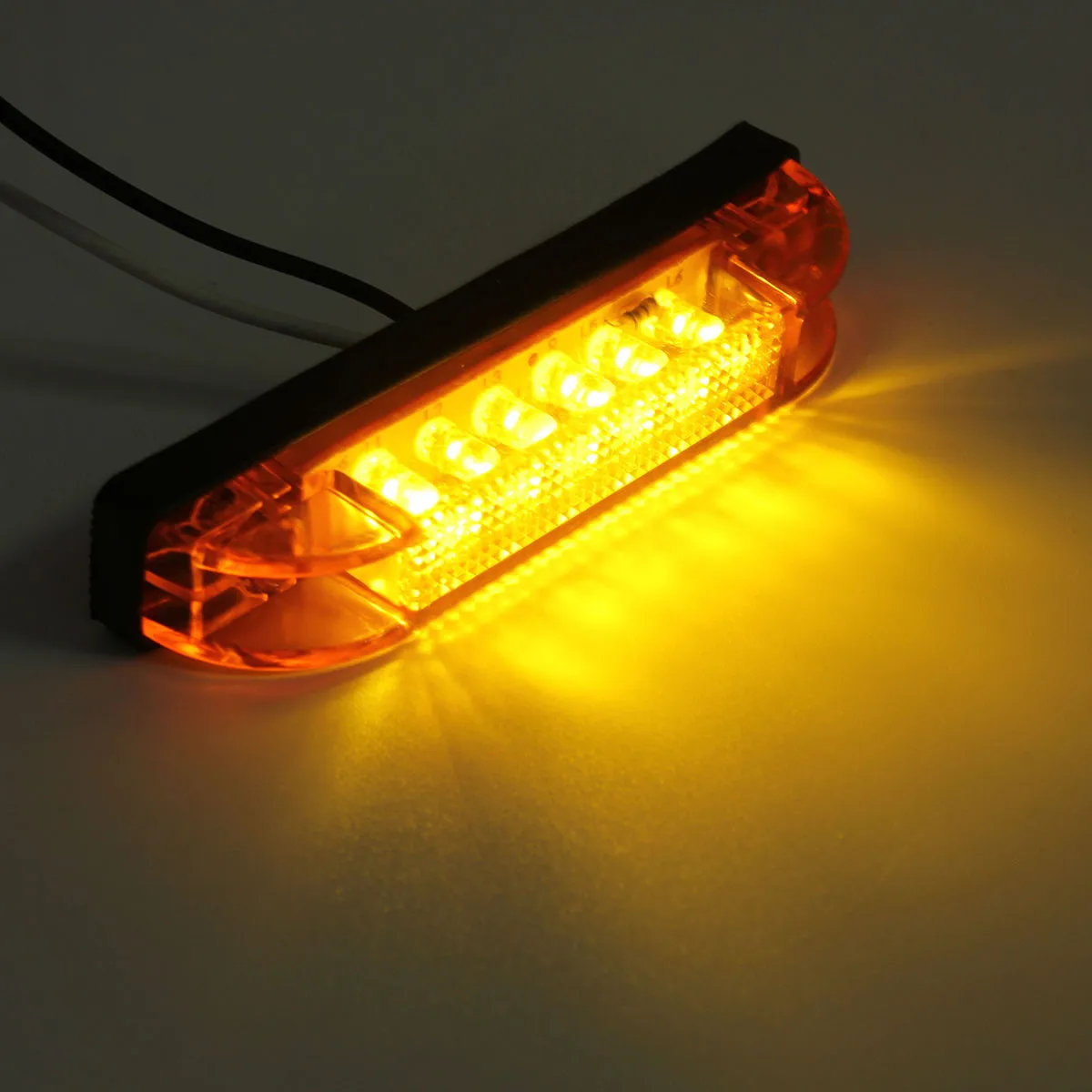 1pcs 6 LED Car External Lights Truck Clearance Side Marker Light Indicator Rear Lamp Signal Trailer Lorry Van 12V