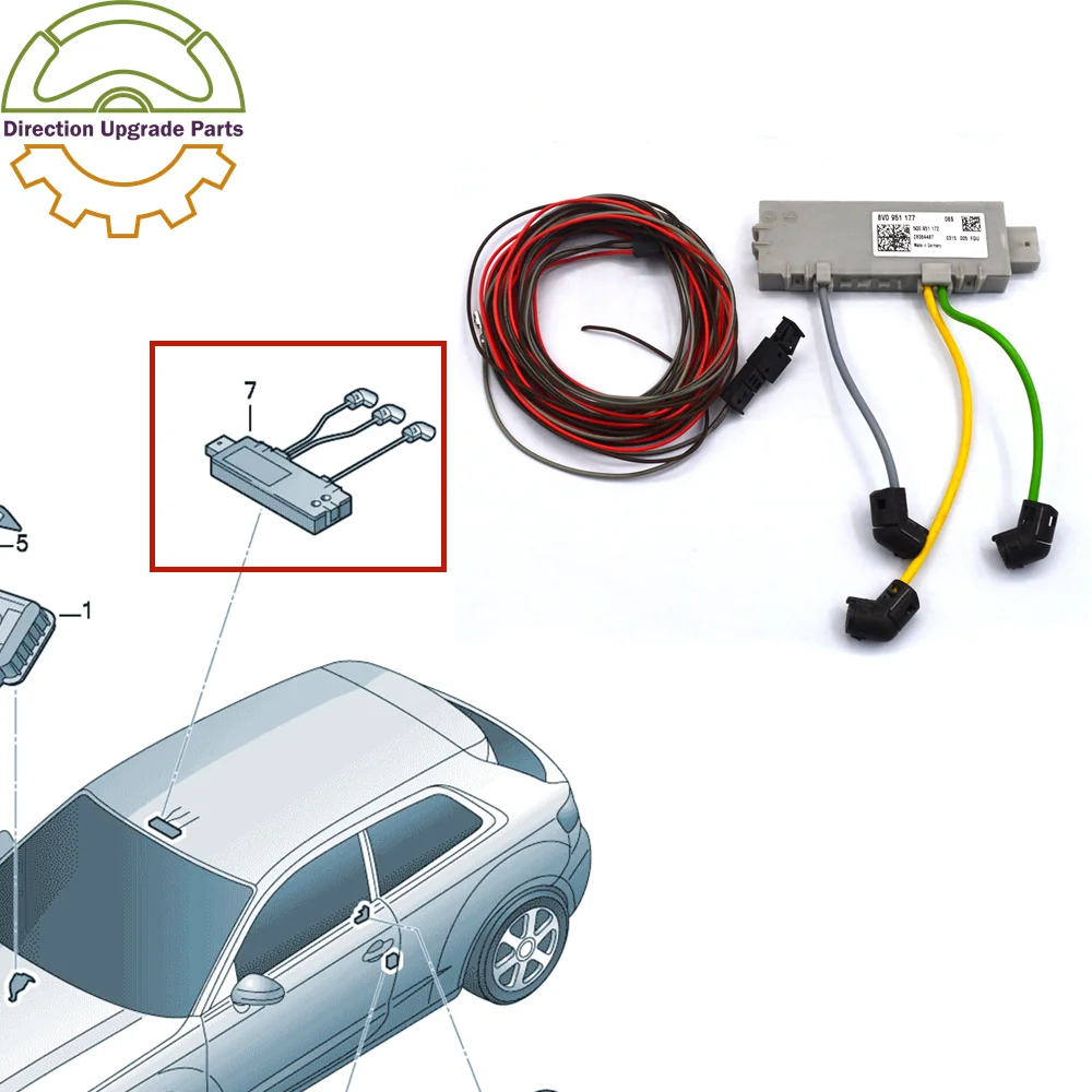 

8V0 951 177 для Audi A3 S3 RS3 Оригинальный механизм OE Противоугонный инфракрасный датчик с проводным кабелем