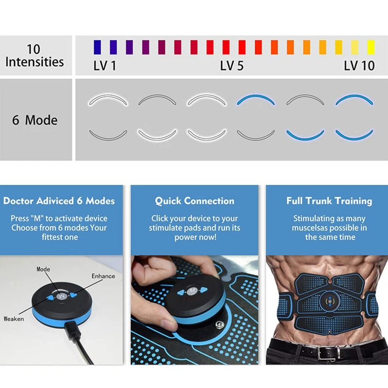 الاتحاد الأفريقي-مدرب تحفيز عضلات البطن EMS Abs فقدان الوزن أجهزة لياقة بدنية التدريب حزام تخسيس ممارسة الرياضة عدة