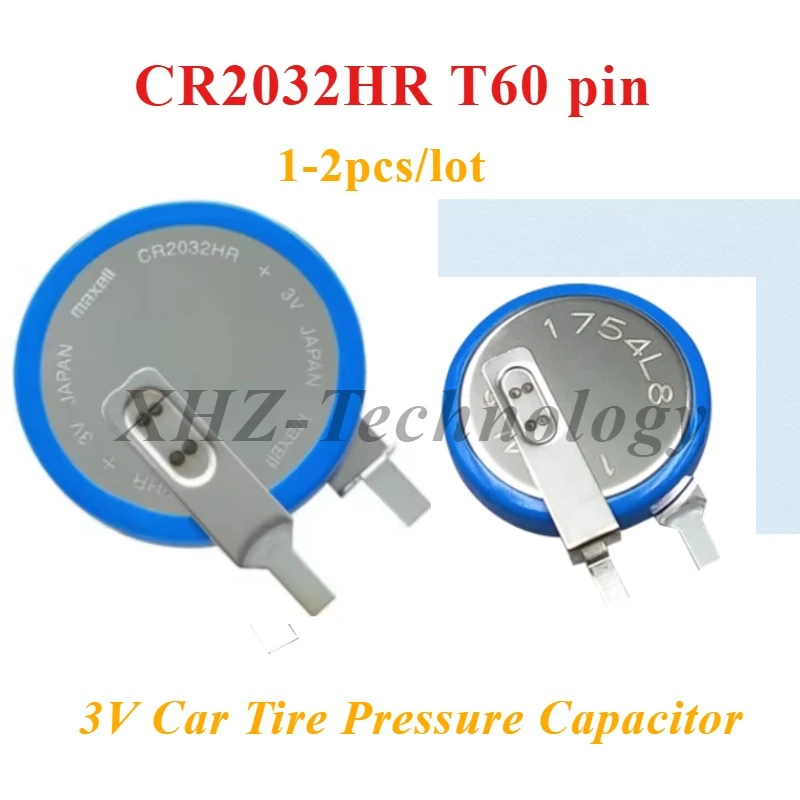 Image of 1–2 Stück CR2032HR CR2032HR-T60 3 V Auto-Reifendruck-Batteriekondensator mit hoher Temperaturbeständigkeit