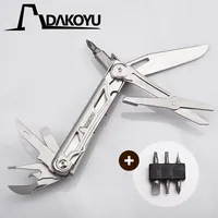 Dakoyu 14 in 1 Folding Multitool Multi-functional Combination Tool Folding Scissors EDC Outdoor Equipment