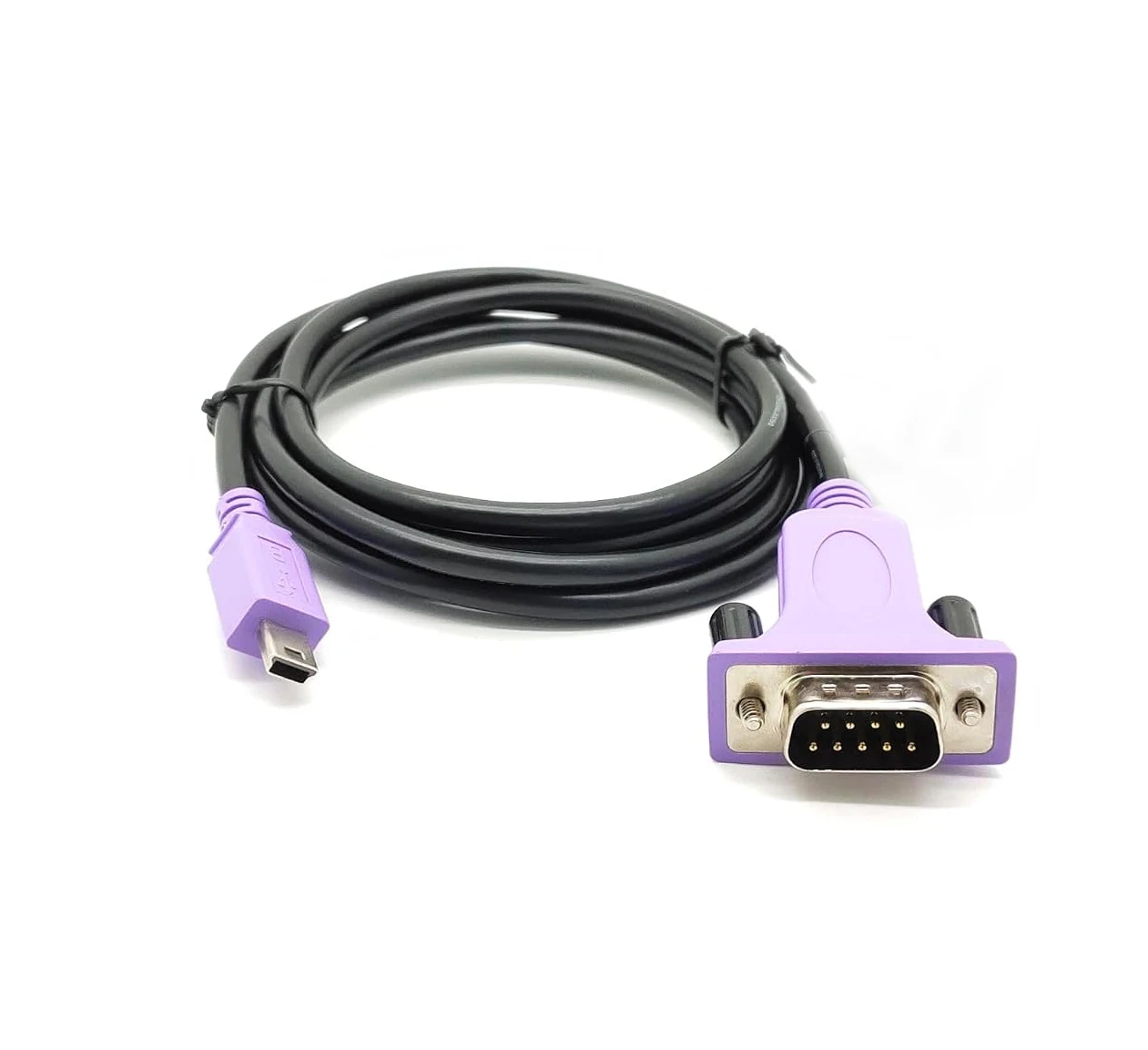 Кабель последовательного адаптера USB-RS232, 8-контактный разъем Mini B-папа на COM-порт DB9, 1 м/3,3 фута для передачи данных