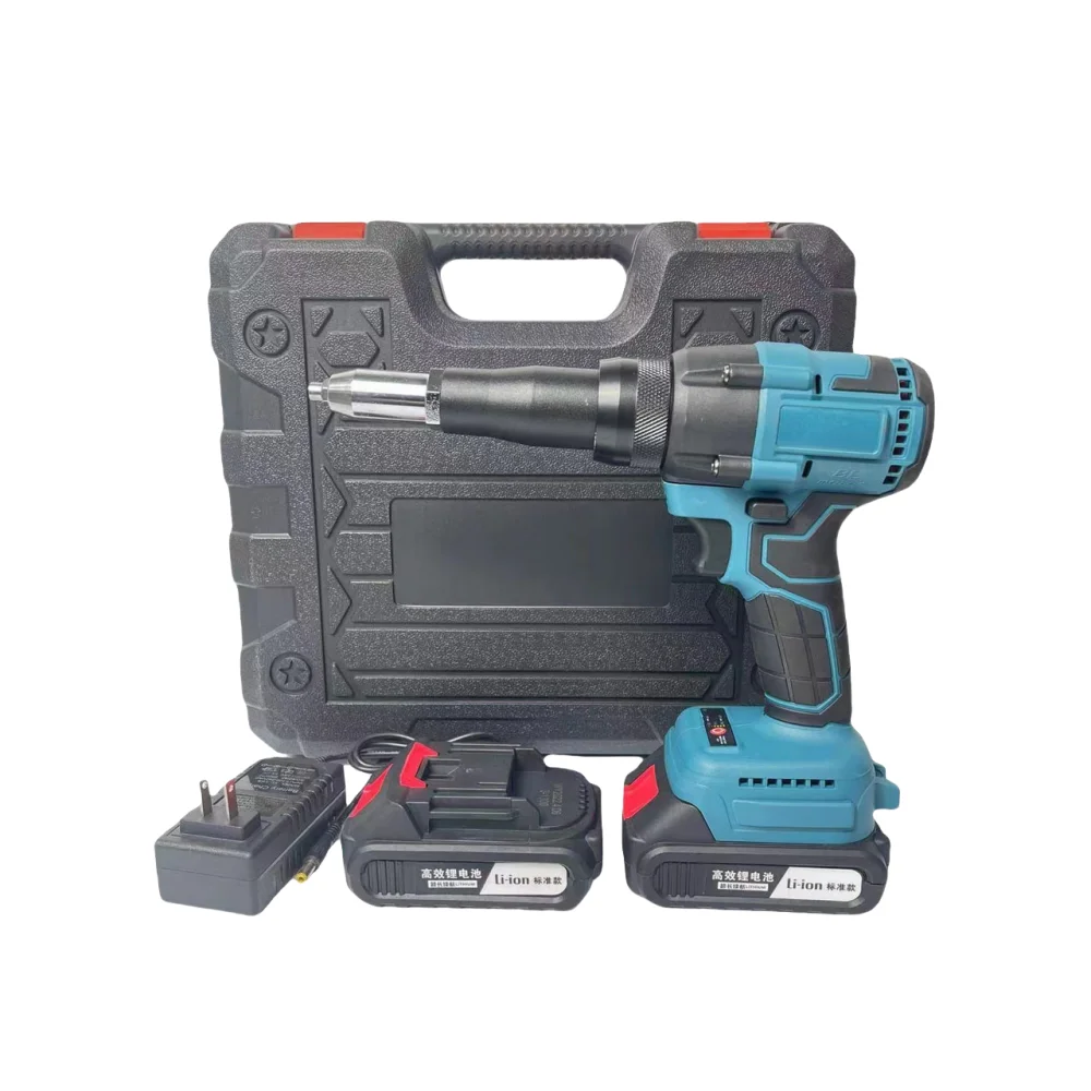 21 В Высококачественный беспроводной литиевый электрический заклепочный пистолет с автоматической зарядкой для дома, промышленный удобный заклепочный пистолет