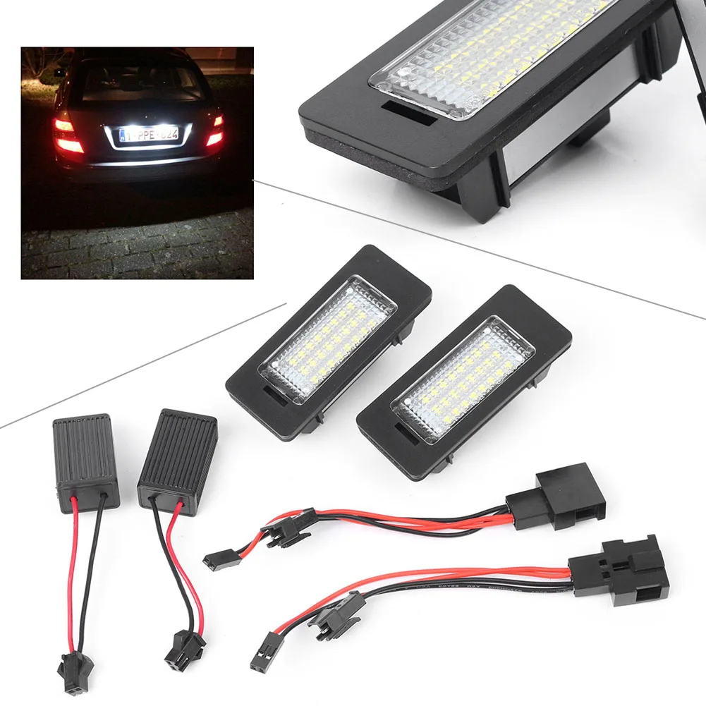 2x Error Free LED License Plate Light Licence Lamp For Audi Q5 A4 S5 A5 TT Passat 5D R36