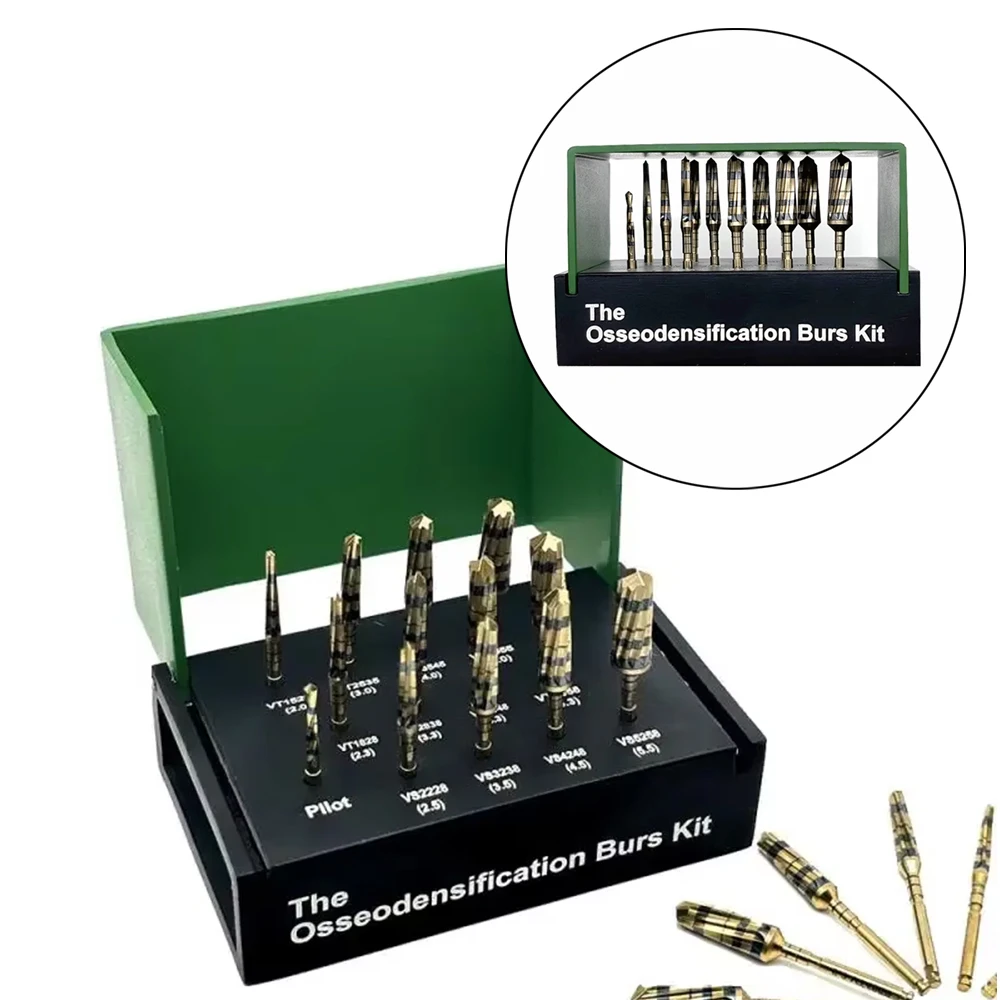 

Dental Osseodensification Burs Kit Implant Drill Surgical Tools for Sinus Lift Bone Condensing Densah Burs Set