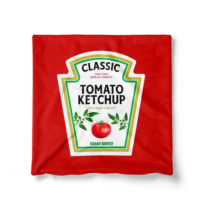 Gaslight Gatekeep Girlboss Classic Tomato Ketchup Throw Pillow Covers Cushion Cases Pillowcases for Sofa 45cm x 45cm