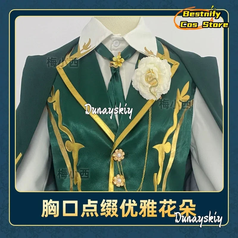 تأثيري الهوية الخامس ريتشارد الاسترليني فارس تأثيري حلي الأخضر المخملية بدوره كيب موحدة لعبة أنيمي لعب الأدوار شعر مستعار حذاء الدعامة S