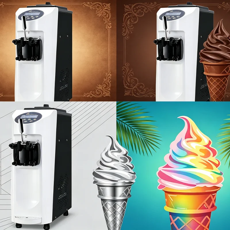 Desktop /Table Top Soft Serve Yogurt Ice Cream Making Machine for Sale