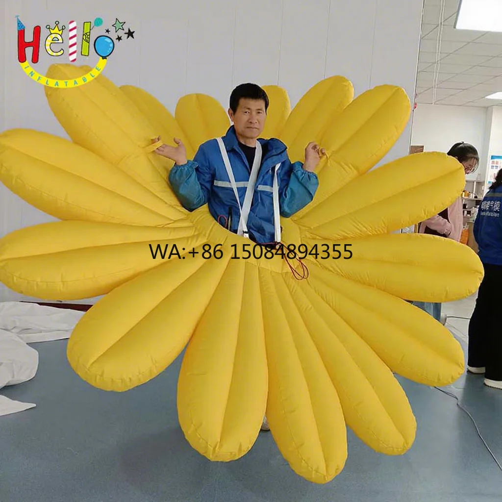 

Factory-customized Yellow Flower Dress for People to Wear for Event Parades and Promotional Activities