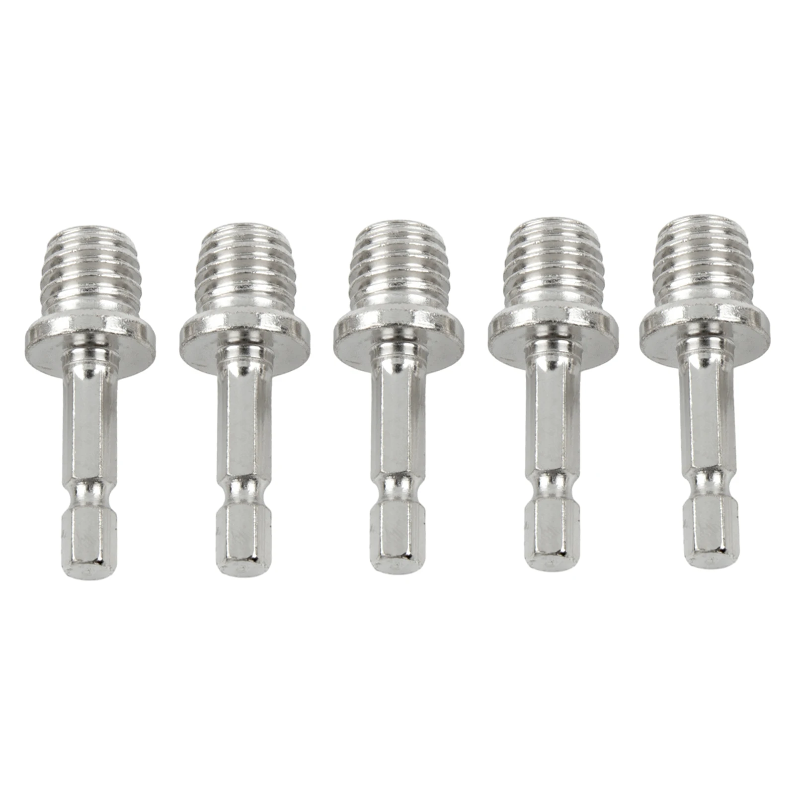 5pcs Screw Thread Hex Shank Polishing Pad Connection Rod Drill Adapter For Electric Drill Polisher Angle Grinder Tools
