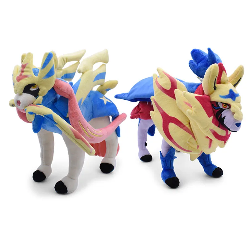 

Меч и щит Pokemon, плюшевые игрушки Zacian Zamazenta Dauntless Shield Intrepid, мягкая кукла с мечом, крутой рождественский подарок для детей